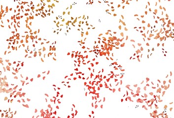 Light Green, Red vector pattern with chaotic shapes.