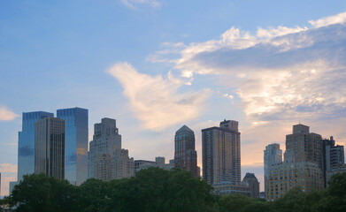 Fototapeta premium skyline of manhattan with central park 
