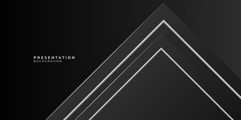 Vector Illustration Modern Black Abstract Design Geometric Paper Style Background