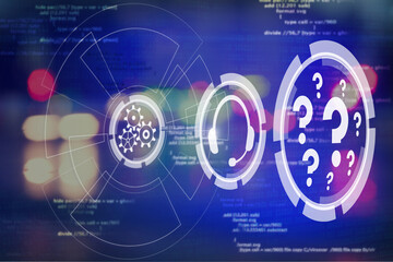 Obraz premium online technical support 24/7, customer service full-time concept, call center nonstop