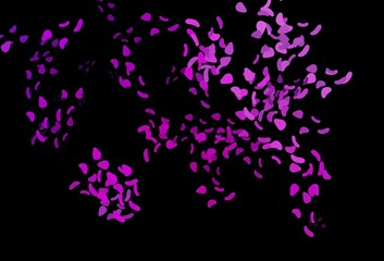 Dark Purple vector background with abstract forms.