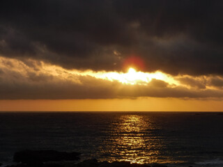 sunset over the sea