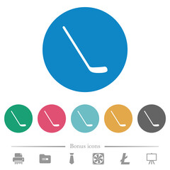 Ice hockey stick flat round icons © botond1977