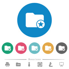 Rank directory flat round icons