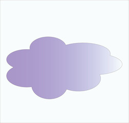 White-purple fluffy little cloud