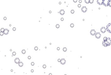 Light Purple vector background with bubbles.
