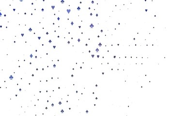 Light BLUE vector template with poker symbols.