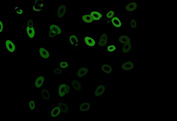 Dark Green vector layout with circle shapes.