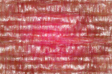 Red and pink lines wax crayon with low coverage background, digitally created.