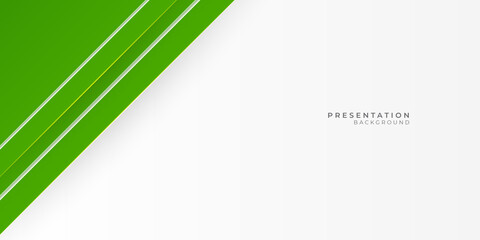 Simple white green abstract presentation background