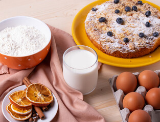 cooking of homemade pie