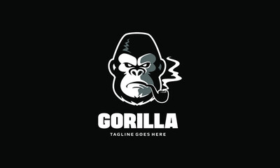 Gorilla Head Logo - King Kong Vector