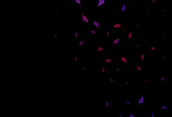 Dark Purple vector doodle backdrop.