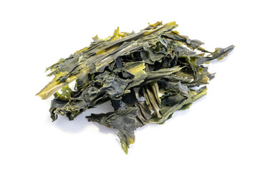 Dried wakame seaweed isolated on white background © Animaflora PicsStock