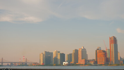 Fototapeta na wymiar landscape of long island city queens NY 