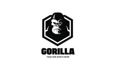 Gorilla Shield Logo - King Kong Vector