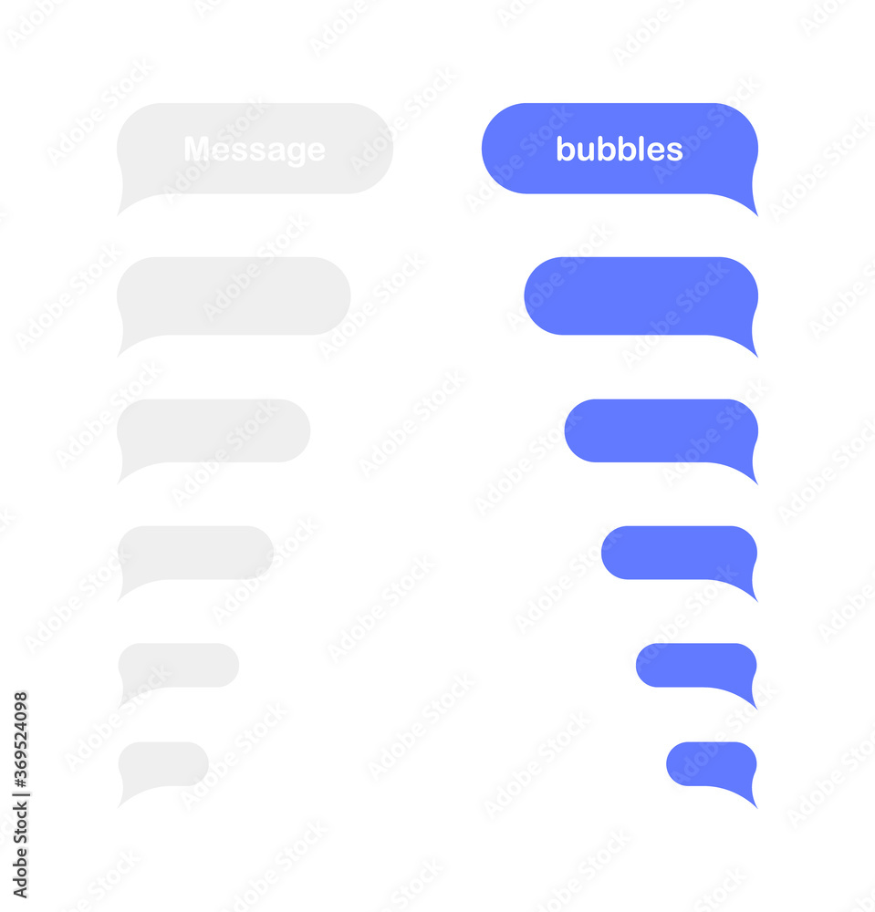 Poster message bubbles design template for messenger chat or website. sms template bubbles for compose dial