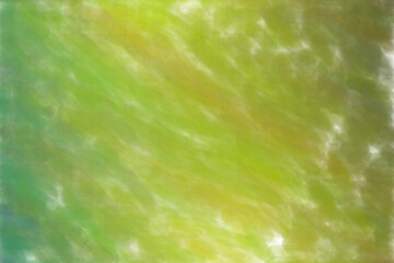 Yellow, green and light blue waves watercolor with low coverage background, digitally created.