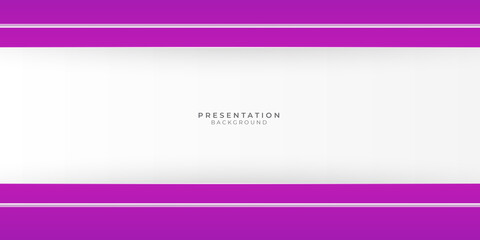 Modern simple pink purple white abstract presentation background with simple lines border