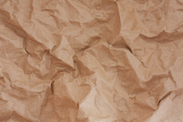 brown recycled crumpled paper background: crush  fold texture backgrounds for design, decorative. paper texture concept.