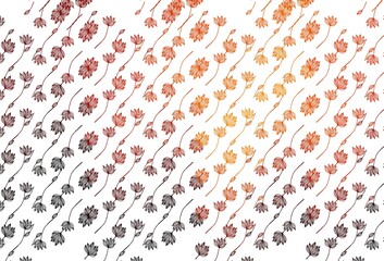 Light Orange vector doodle pattern.