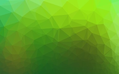 Fototapeta na wymiar Light Green vector triangle mosaic template. Colorful abstract illustration with gradient. Completely new design for your business.