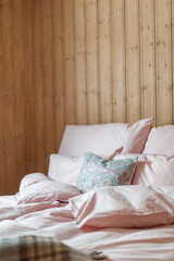 bed with pillows