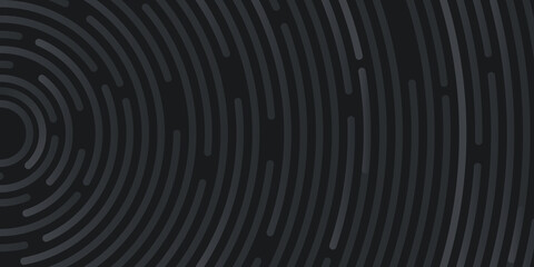 Black vector abstract background with circle round lines