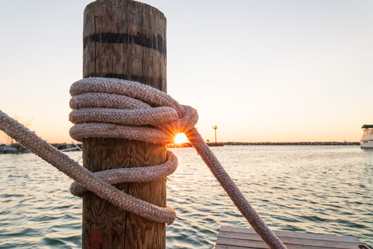 Dock Line at Sunset