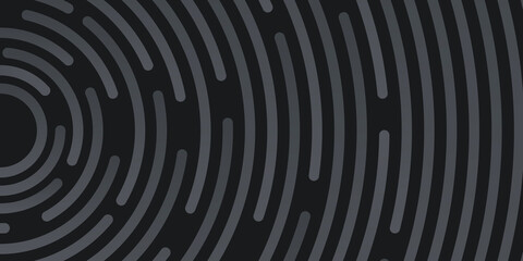 Black abstract background with circle lines spiral