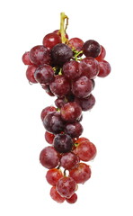 Fresh Cardinal grapes isolated on white background, with clipping path
