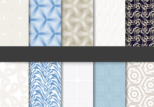 Pattern Pastel Colorful Simple Geometric Seamless Collection