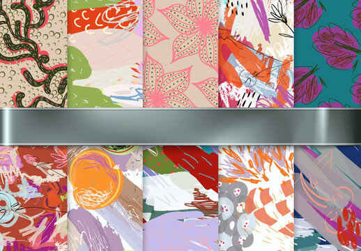 Pattern Scribble Rough Hand Drawn Seamless Collection