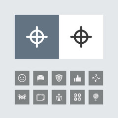 Creative Target or Focus Icon with Bonus Icons.