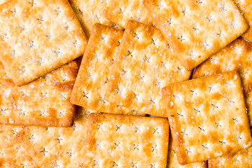 Biscuit sugar crackers all for background.
