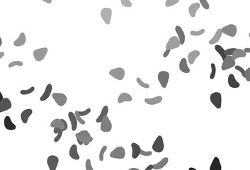 Light Silver, Gray vector template with memphis shapes.