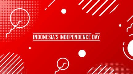 Indonesia's independence day background vector. Abstract red and white background vector