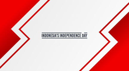 Indonesia's independence day background vector. Abstract red and white background vector