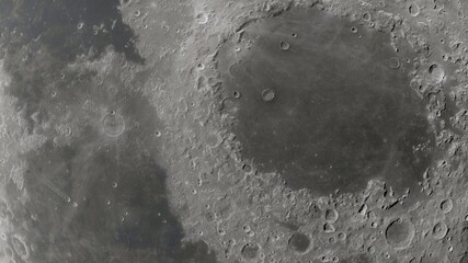 realistic moon in space, craters of the moon, moon, moon with copy-space 3d render © Aleksandr