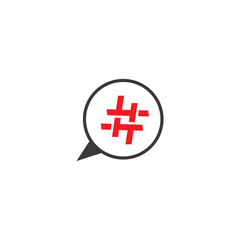 Hashtag symbol creative design template