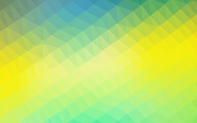 Fototapeta na wymiar Dark Blue, Yellow vector blurry triangle pattern. Colorful illustration in abstract style with gradient. Brand new style for your business design.