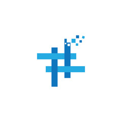 Hashtag symbol creative design template