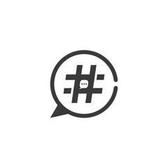 Hashtag symbol creative design template