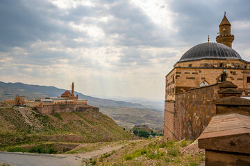 the scenic view of Ishak Pasha Palace is a semi-ruined palace and administrative complex located in...