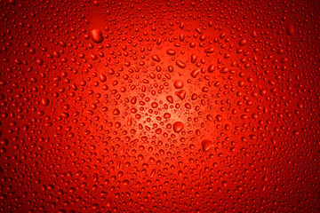 Close-up of water drops on glass . Abstract background texture.