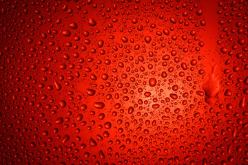 Close-up of water drops on glass . Abstract background texture.