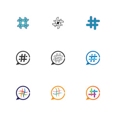 Hashtag symbol creative design template