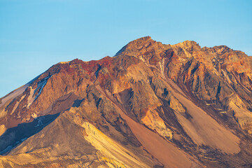 Sunlight Shining On Craters Of Mount Saint Helens