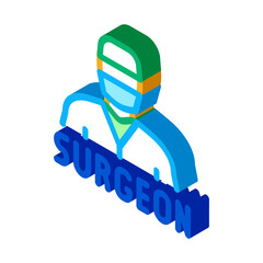 surgeon doctor icon vector. isometric surgeon doctor sign. color isolated symbol illustration