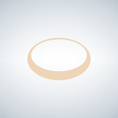 Gold ring. Golden metal circle. Stock vector illustration isolated on white background